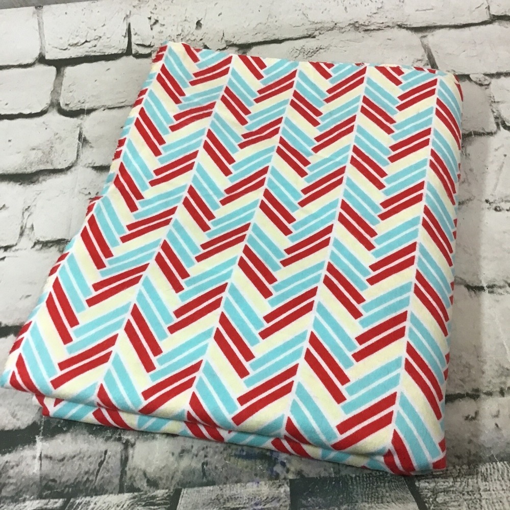 Jo-Ann Fabric Colorful Chevron Striped Soft‎ Flannel Measures 44" By 3 yrds